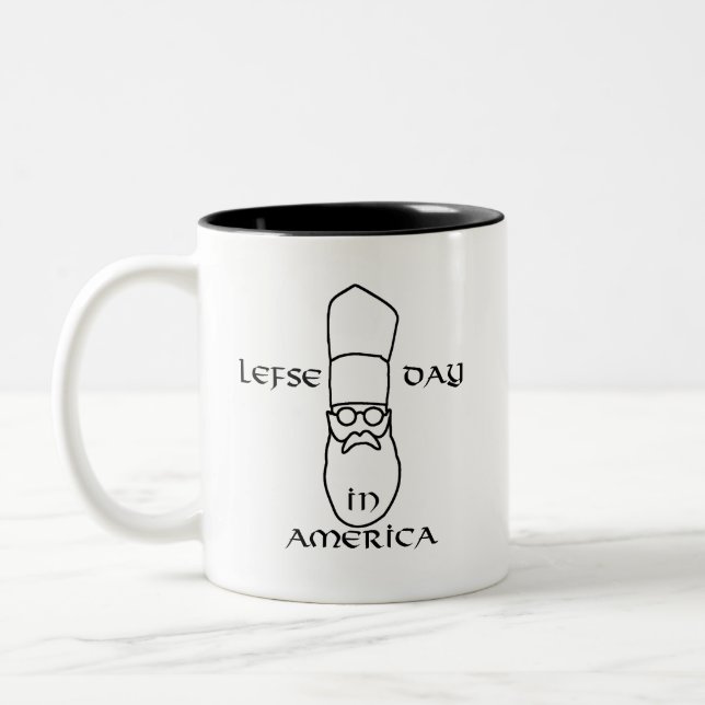 Lefse Day En Amérique tasse à café (Gauche)