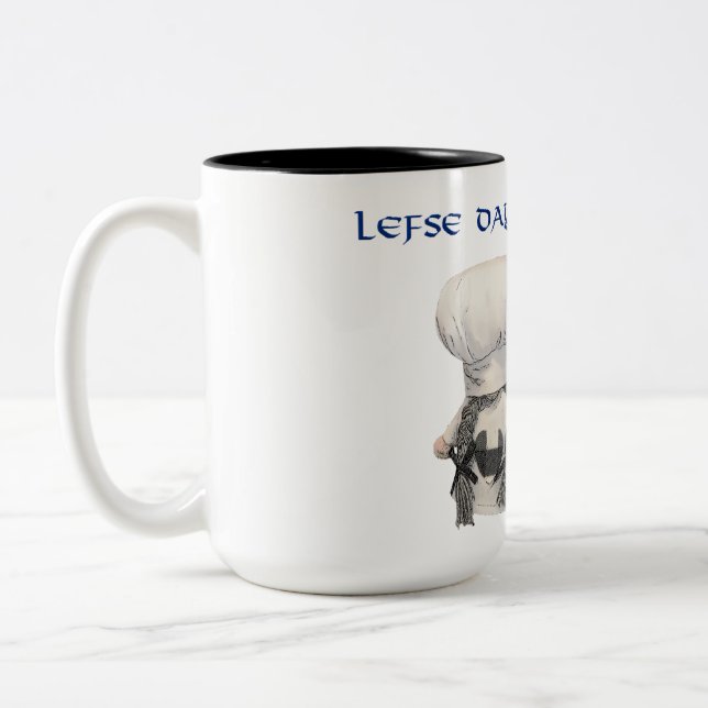 Lefse Day In America tasse à café avec Lefse Troll (Gauche)