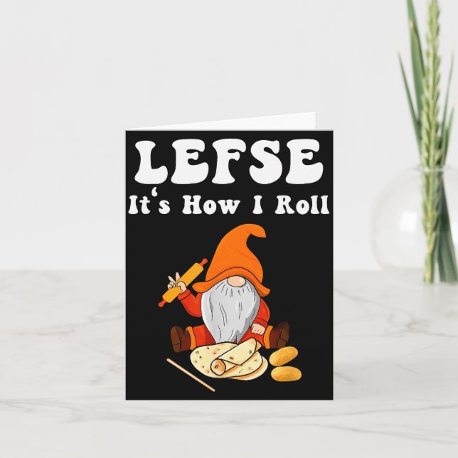 Lefse It's How I Roll Christmas  Card (Front)