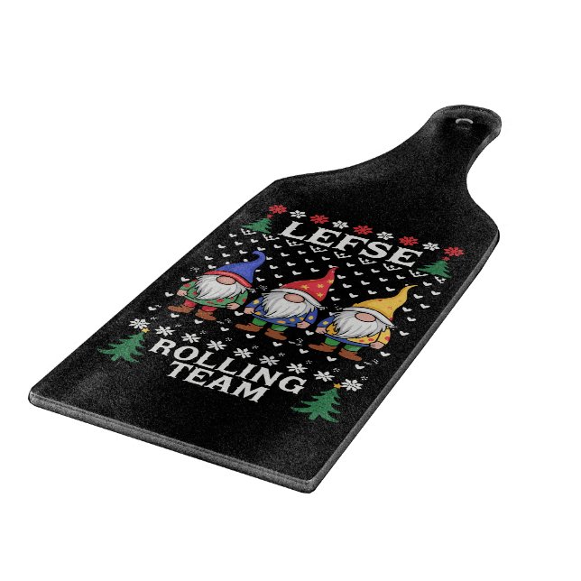 Lefse Rolling Team Christmas Baking Gnome Xmas  Cutting Board (Corner)