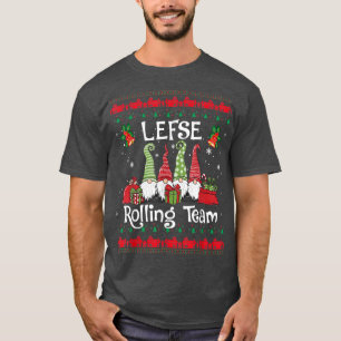 Lefse Rolling Team, Christmas Baking Gnome Xmas T-Shirt