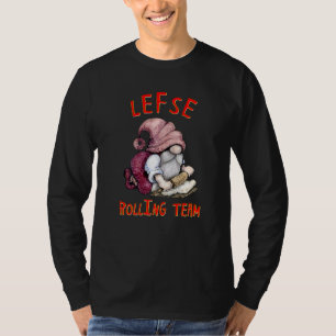Lefse Rolling Team Cute Christmas Gnome Baking Tom T-Shirt