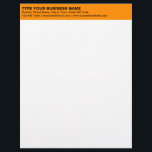 Left Aligned Plain Texts on Orange Heading of Letterhead<br><div class="desc">Simple and plain texts designs are often easy to understand and remember. Plain texts design heading of letterhead that you can customize to advertise your business or to promote your brand name to customers or clients. Customizable office supply that you can use to build brand name awareness. Design on the...</div>