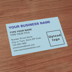 Left Aligned Style Light Blue Business Card