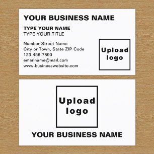 Left Aligned Text White Business Card