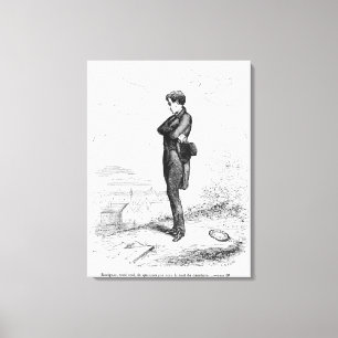 Left alone, Rastignac walked a few steps Canvas Print