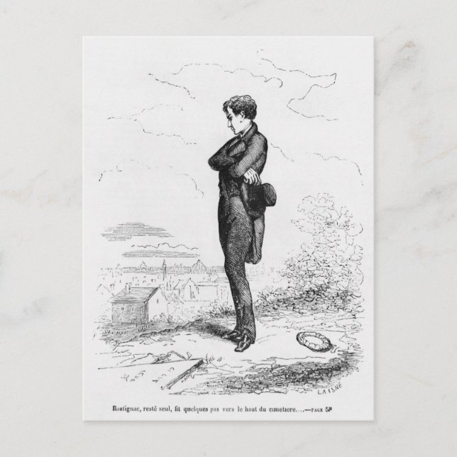 Left alone, Rastignac walked a few steps Postcard (Front)