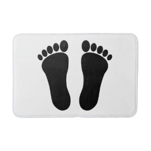Left And Right Footprints Bath Mat