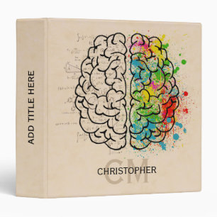 Left And Right Human Brain Personalize Binder