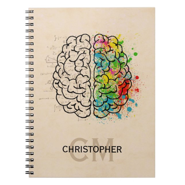 Left And Right Human Brain Personalize Notebook (Front)