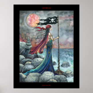 Left behind Gothic Pirate Poster Fantasy Art