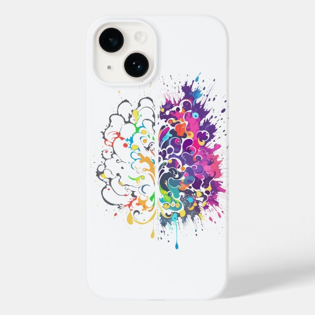 Left Brain vs Right Brain Creative Artwork Case-Mate iPhone Case (Back)
