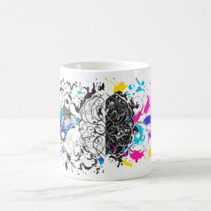 Left Brain vs Right Brain Creative Artwork Coffee Mug