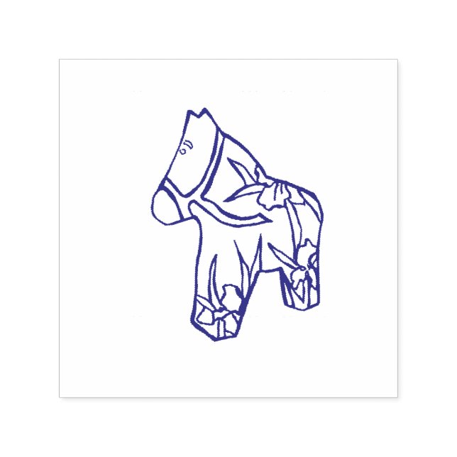 left Facing Iris Horse Self Inking Stamp (Design)