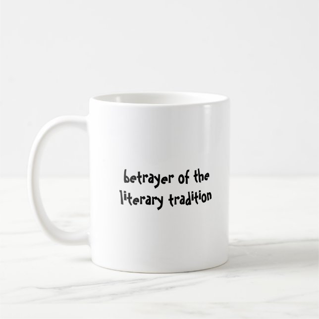 left-handed betrayer of the literary... coffee mug (Left)