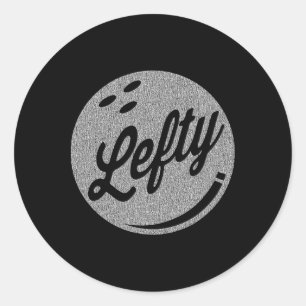 Left Handed Bowler Lefty Bowling Classic Round Sticker