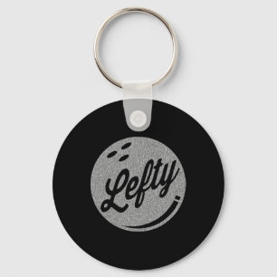 Left Handed Bowler Lefty Bowling Keychain