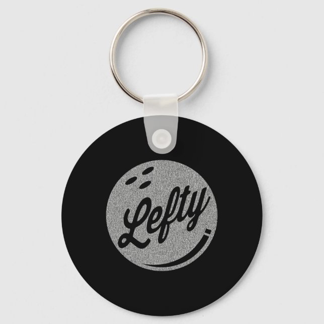 Left Handed Bowler Lefty Bowling  Keychain (Front)
