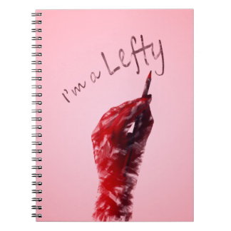 Left-handed design, I'm a lefty message Notebook