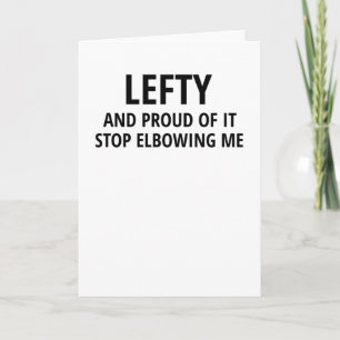 Left Handed Gifts Lefty Left Hander Left Handed Card