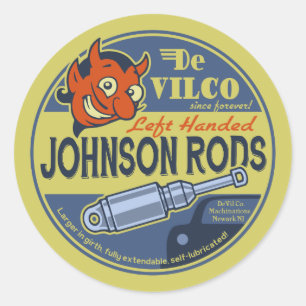 Left-Handed Johnsons Classic Round Sticker