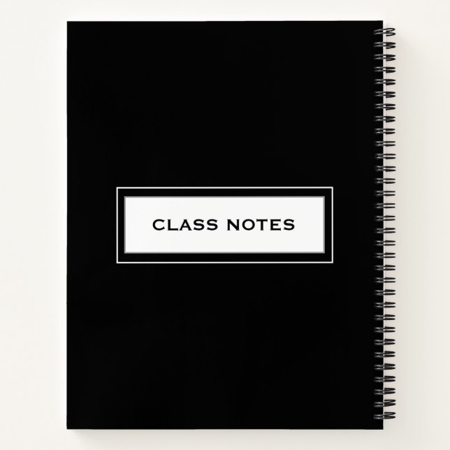 Left-Handed Notebook for Students Black (Back)