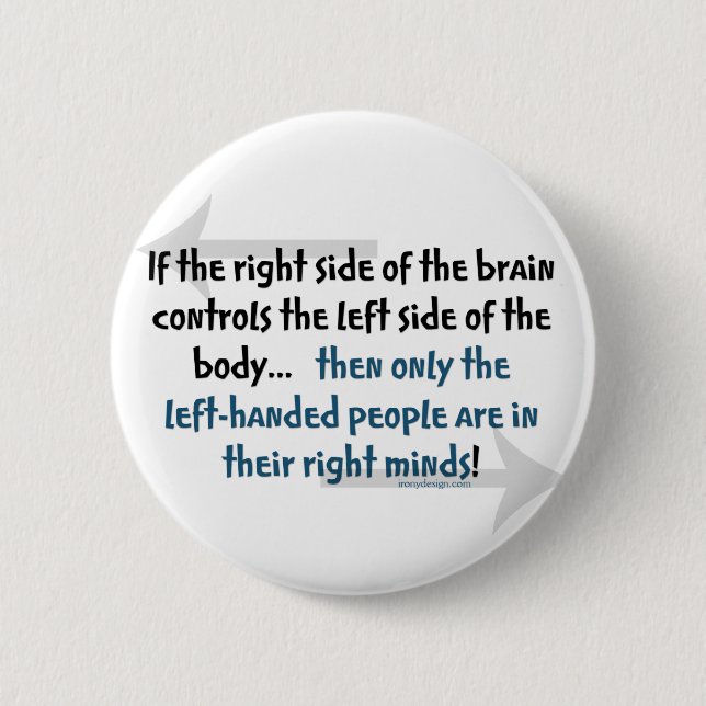 Left-handed people 2 inch round button (Front)