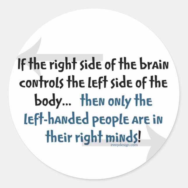 Left-handed people classic round sticker (Front)