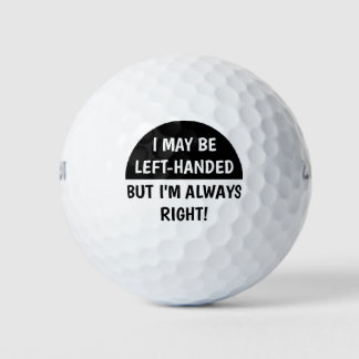 Left-handed people Humour | BLACK WHITE Golf Balls