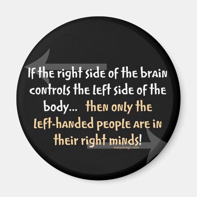 Left-handed people magnet (Front)