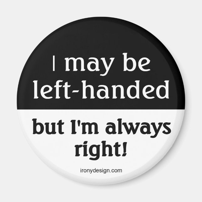 Left-handed people magnet (Front)