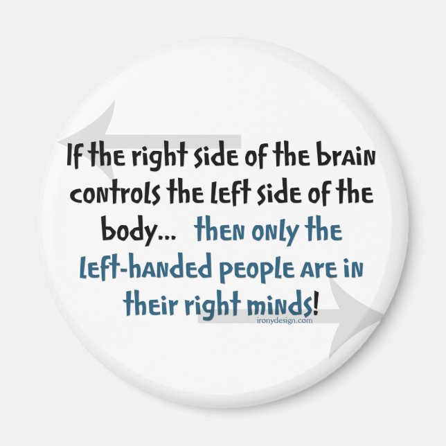 Left-handed people magnet (Front)