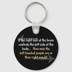 Left-handed people Saying Keychain