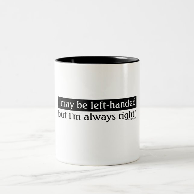 Left-handed people Two-Tone coffee mug (Center)