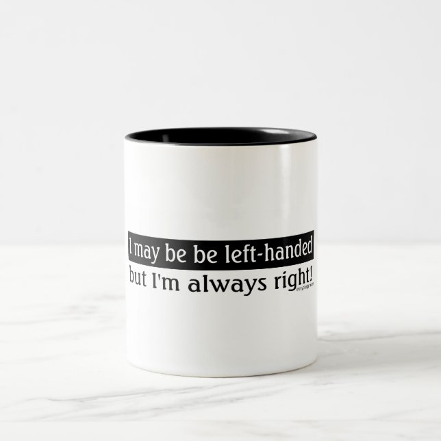 Left-handed people Two-Tone coffee mug (Center)