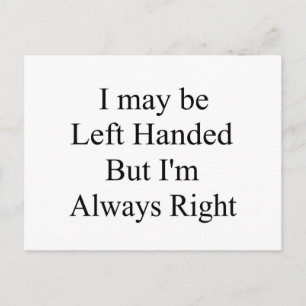 Left Handed Postcard