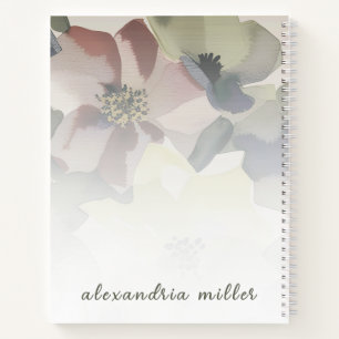 Left-Handed Watercolor Floral and Greenery Notebook