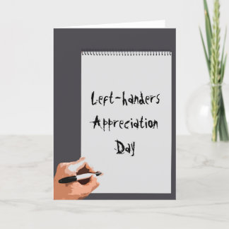 Left-handers appreciation day card