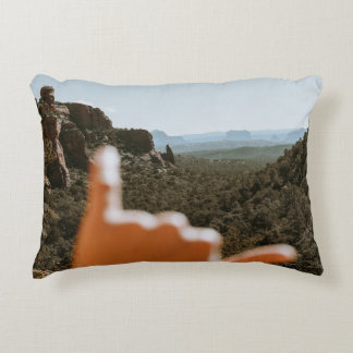 Left human hand accent pillow
