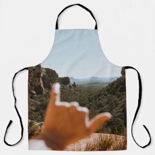Left human hand apron