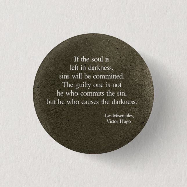 left in darkness 1 inch round button (Front)