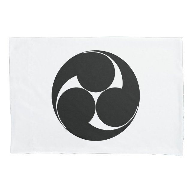 Left Mitsudomoe (rough sketch) Pillowcase (Front)