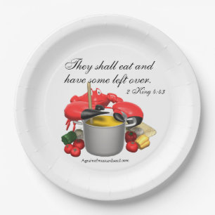 Left overs 2 Kings 4:43 Paper Plate