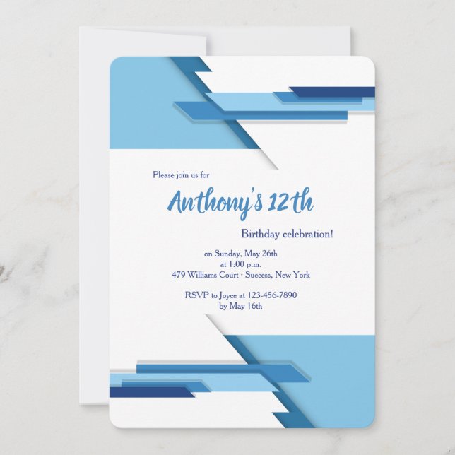 Left Right Blues Invitation (Front)