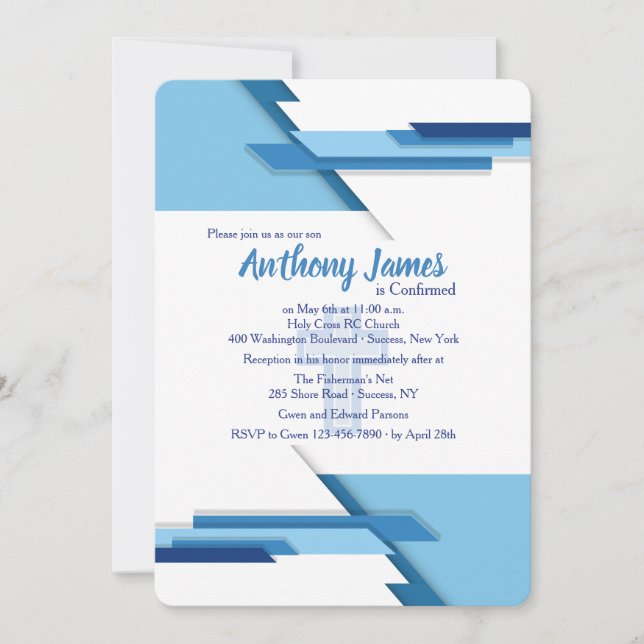 Left Right Blues Invitation (Front)