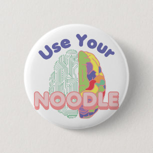 Left & Right Brain 2 Inch Round Button