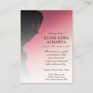 left side photo memorial card