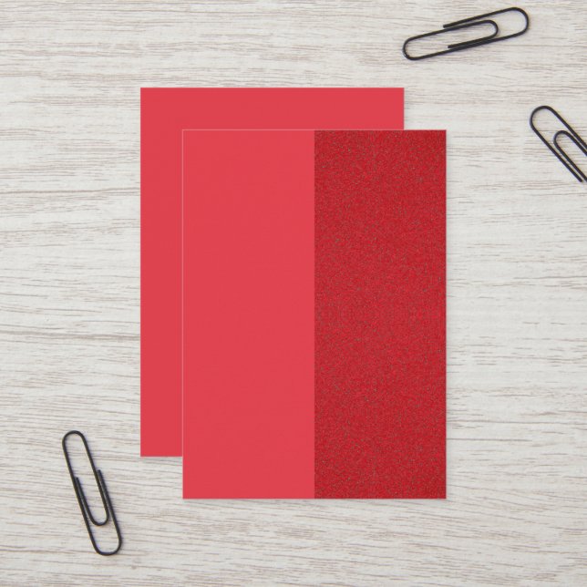 Left Smooth Tomato Red Business Card – Customize (Front/Back In Situ)