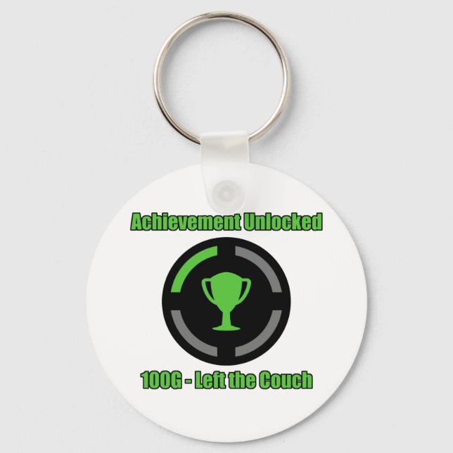 Left the Couch - Achievement Unlocked Keychain (Front)