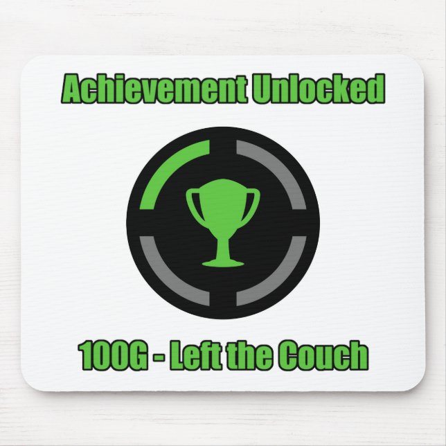 Left the Couch - Achievement Unlocked Mouse Pad (Front)